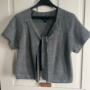 Banana Republic Monochrome Knit Tie Front Shrug